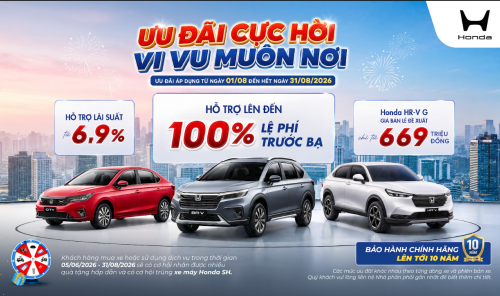 Chương trình khuyến mại ô tô tháng 8/2026 - ƯU ĐÃI CỰC HỜI – VI VU MUÔN NƠI
